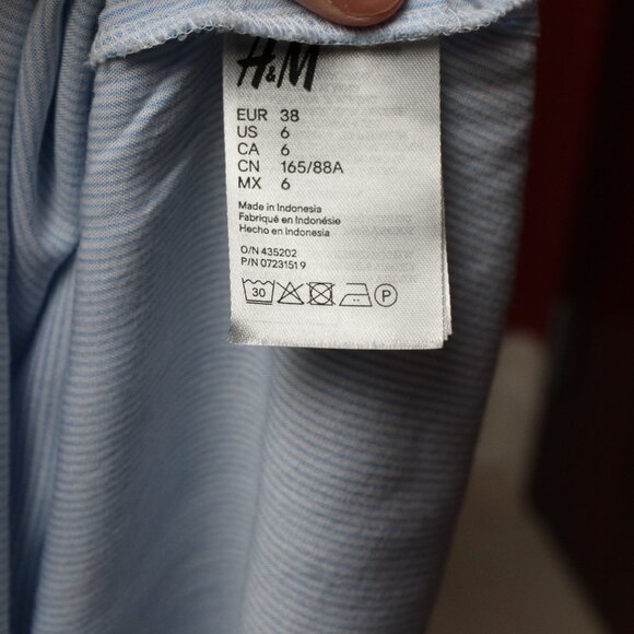 H&M DIVIDED Blue Striped Camisole - Picture 9 of 10